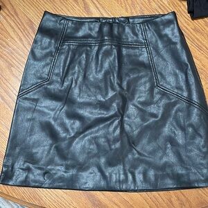 Mini leather skirt